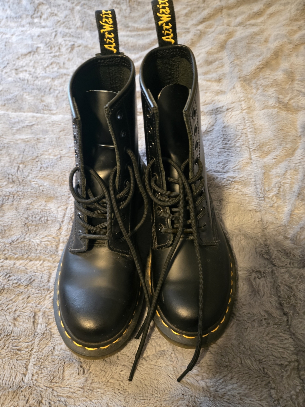 Dr. Martens Black Leather Boots - Size 7